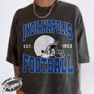Indianapolis Football Retro-Inspired Look Comfort Colors T-Shirt 159